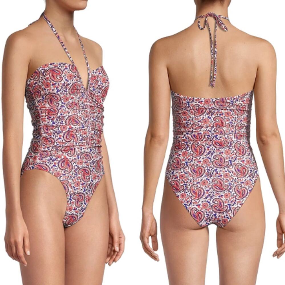 NWT Veronica Beard Hazina Halter One Piece Swimsuit Multicolor Size: S